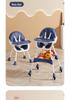 Adjustable Portable High Chair for Infants - Foldable Children's Dining Seat with Double Layer Tray