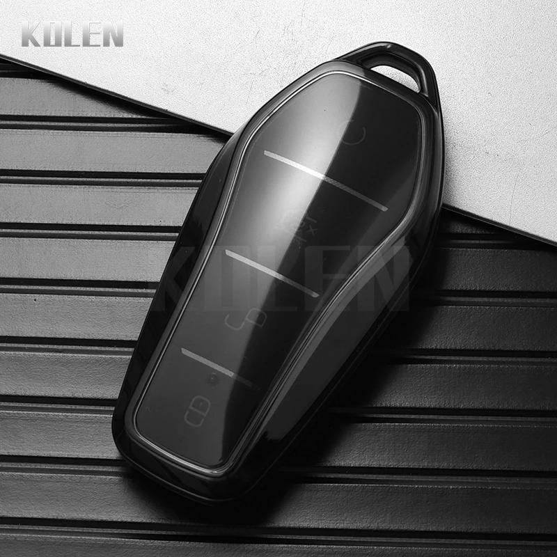 New Tpu Car Remote Key Case Cover Shell Fob For Byd Qin Plusdmi Atto 3 Han Ev Dolphin 4 Buttons Key Protector Holder Accessories