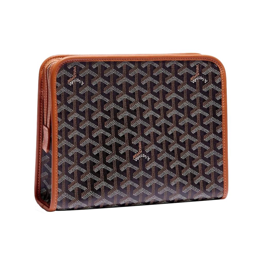 Goyard Jouvence Y Monogram Canvas And Leather Travel Organizer Pouch Unisex pouch Brown JOUVENMMLTY-01CL03P