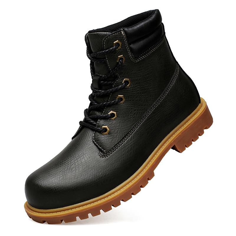 

Fashion Men s All-match Casual Shoes Genuine Leather Men s Comfortable Chelsea Boots Men s Luxury Brand Business Dress Motocross Boots 38 чёрный