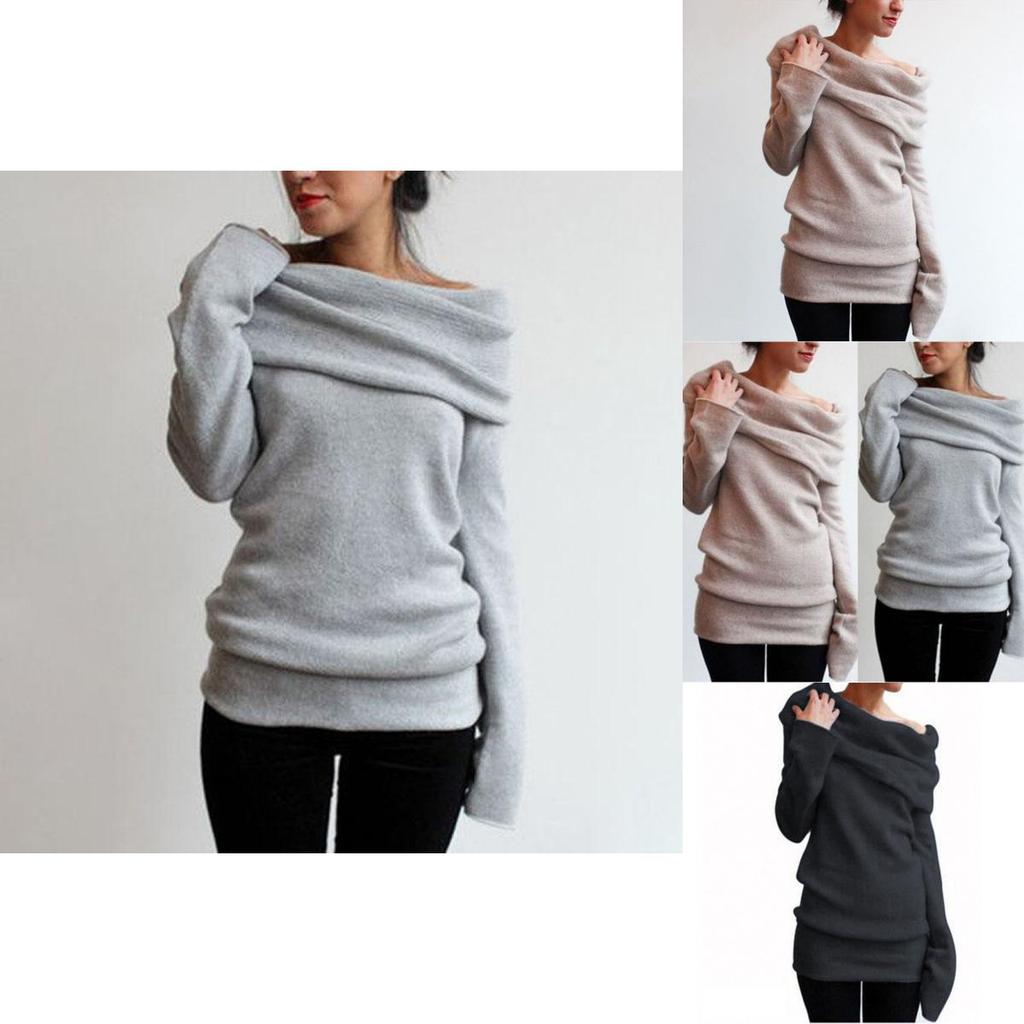 Luxurious Womens Off The Shoulder Sweatshirts Sweater With Timeless Winter Warmth