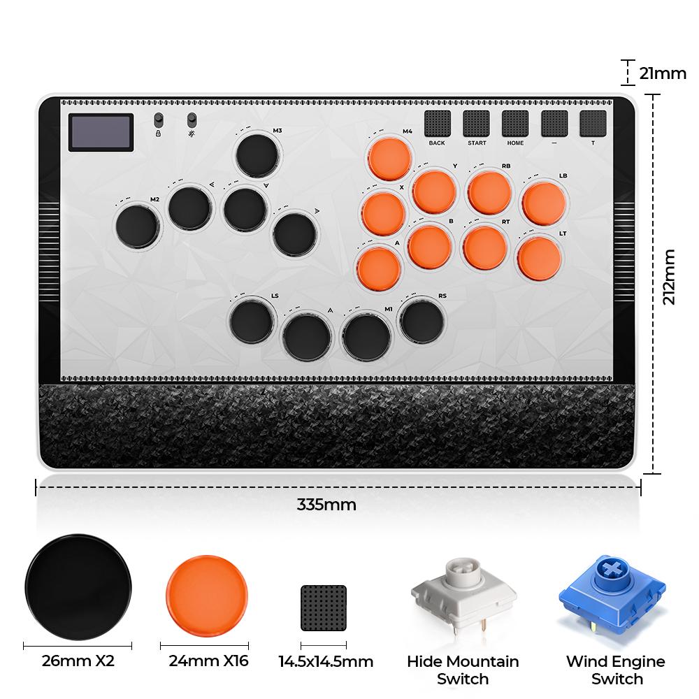 Haute42 Magnetic C-AT Leverless Fightstick Hitbox Controller For PC/PS4/PS5 Stickless Arcade Stick Leverless Controller Hitbox 5