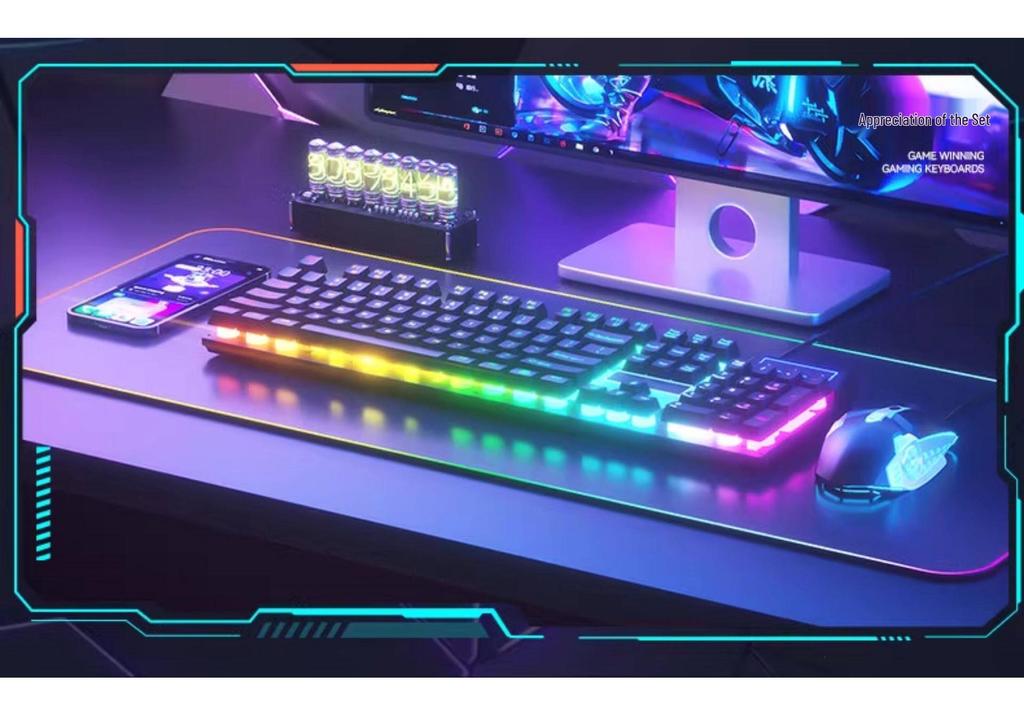Wired Keyboard & Mouse Set: Silent E-sports Gaming & Typing