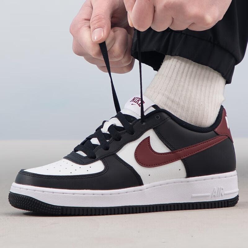 Nike Air Force 1 GS Black Dark Team Red Kids' FZ4351-001