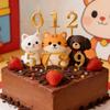 Number Candles Holder Set Reusable Topper Decorations 10 Pieces Metal Number Cake Toppers for Family Students Adults Men Women