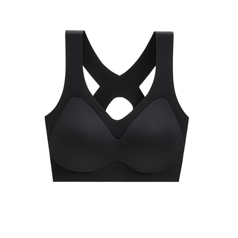 Cross Beautiful Back Underwear Women's No Steel Ring Gathers and Closes the Secondary Breasts Adjusted Anti-sagging Sports Bra Cover Large Chest
