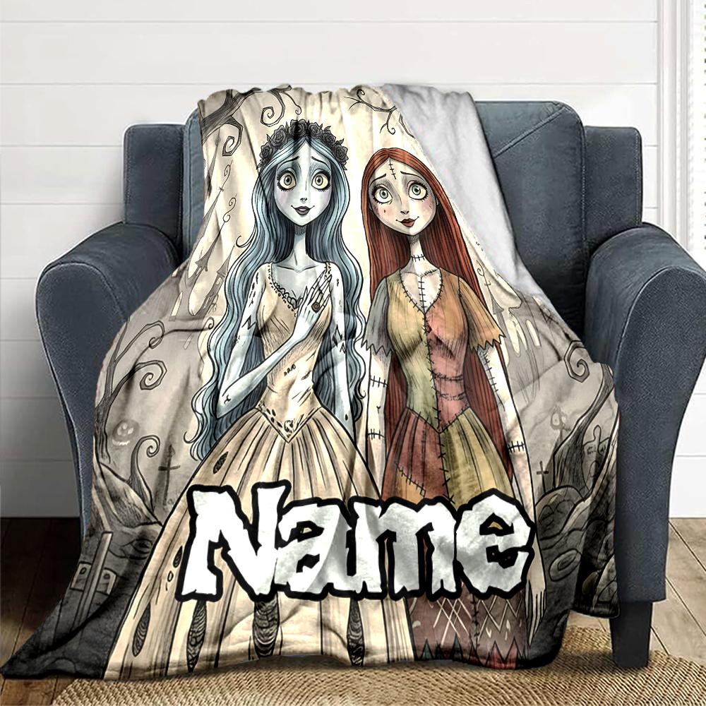 Custom Name Unicorn Pink Flowers Blanket for Couch & Bed, Plush Cozy Fuzzy Blanket Super Soft & Warm Blankets for Fall and Winter. 0908151