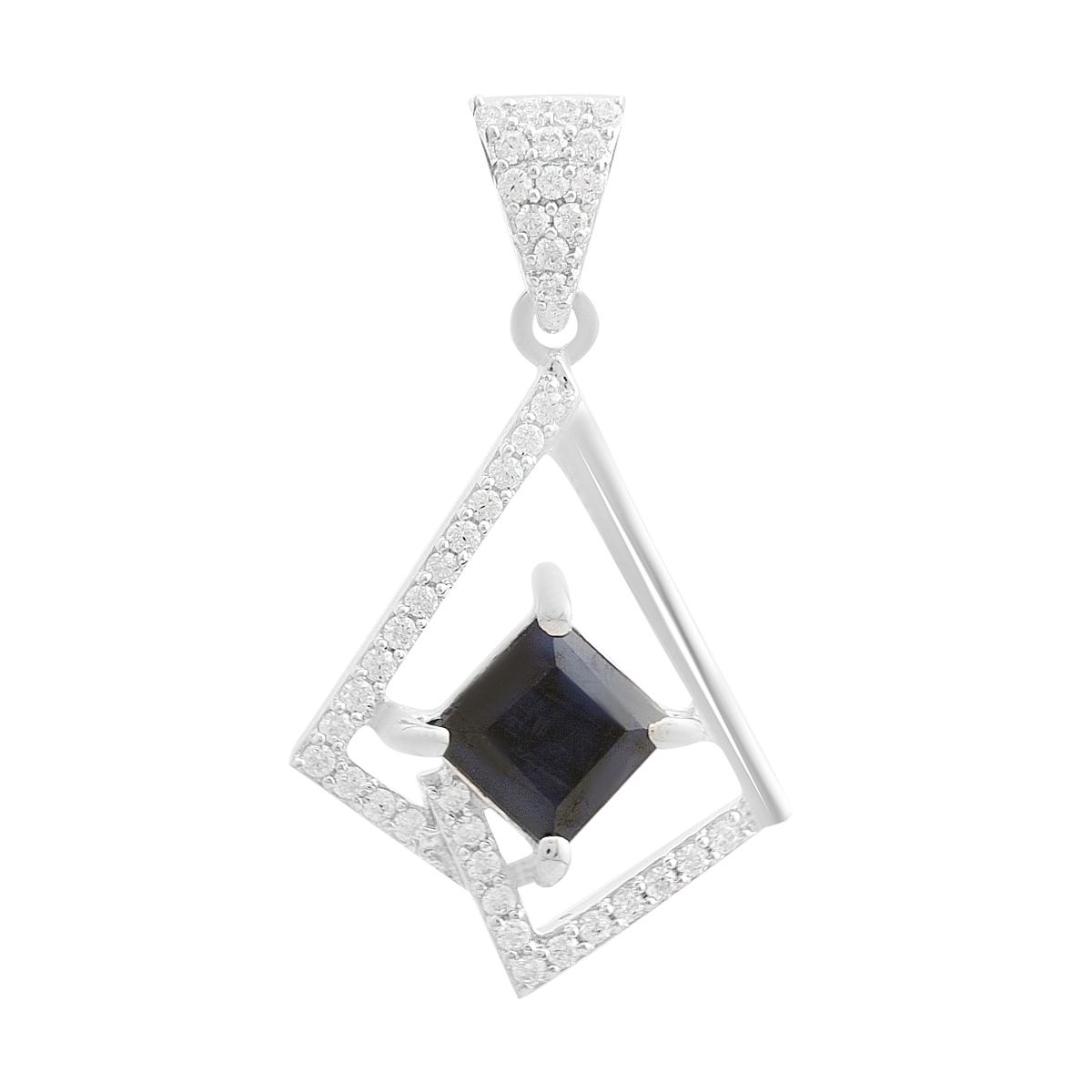 

Серебряная подвеска с сапфиром 1.859ct, фианитами (2202615) сапфіровий