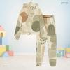 Kids Boys Girls Printed Hooded Long Sleeve Sweatshirt Cuffed Pants Two Piece Set