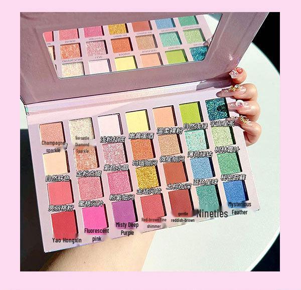 28-Color Glitter Sequin Eyeshadow Palette for Student Performances