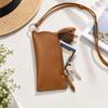 Sac de Rangement pour Lunettes de Soleil en Cuir PU avec Cordon Porte-Lunettes Accessoires Lunettes