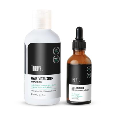 Kit de Salud Anticaspa: Loción Pre-Champú Anticaspa y Champú Revitalizante para el Cabello