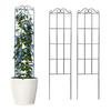 Metall Hageespalier Klatreplanter Ramme Espalier Dekorativ Plantestøtteramme for Klematis Roser Utendørs Innendørs Bruk