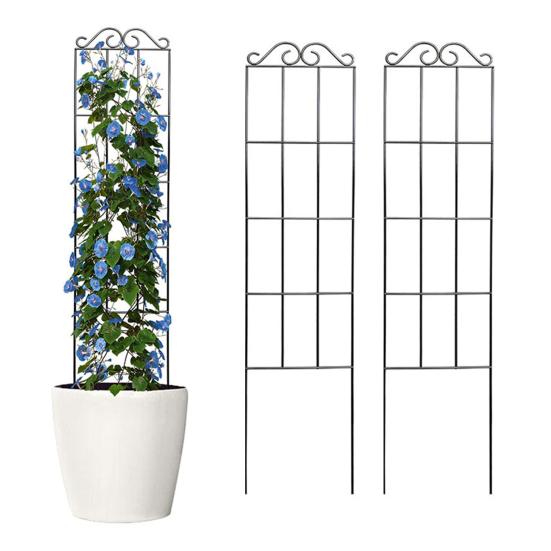 Metall Hageespalier Klatreplanter Ramme Espalier Dekorativ Plantestøtteramme for Klematis Roser Utendørs Innendørs Bruk