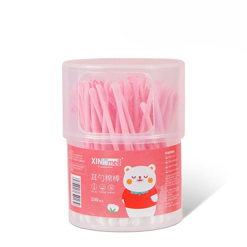 Ear Picks Cotton Swabs Double-ended Disposable Earwax Removal Cotton Swabs Plastic CoreBox-packed Ear Picks