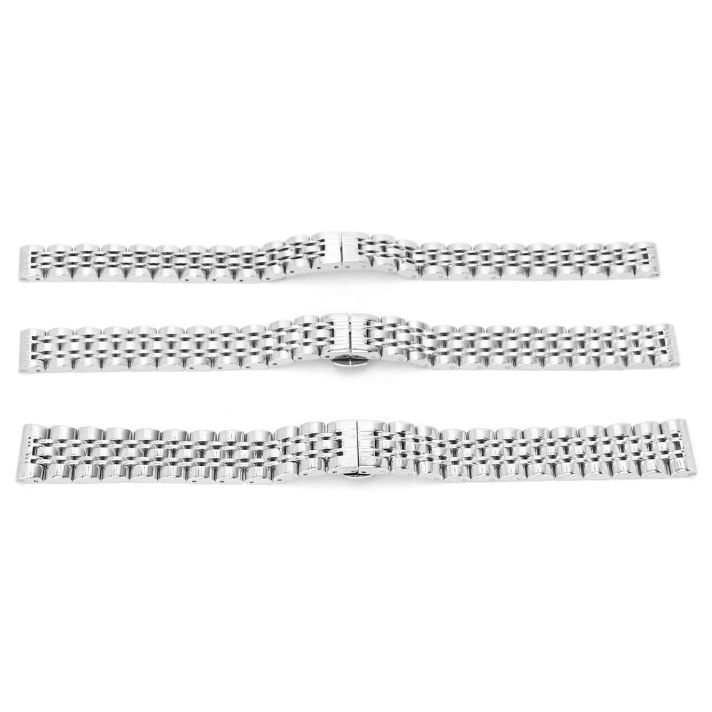 Bracelet de montre de remplacement en acier inoxydable, boucle papillon, longueur réglable