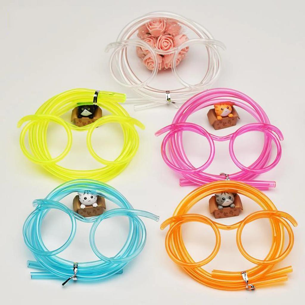 1PC- Straw Glasses, Fun, Soft and Reusable Flexible Straws, Party Supplies, Easter Gifts