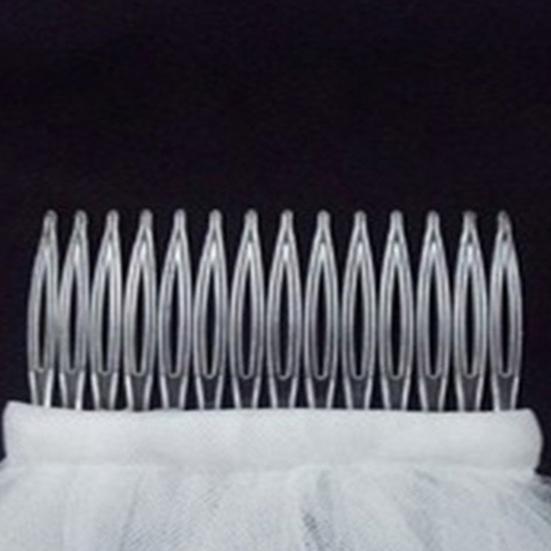 Bridal Veil Comb with Adjustable Curvature Multi-Layer Design Curved Hair Comb Weddings Parties Photography Veil
