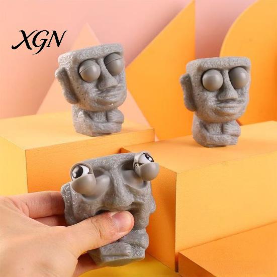 Stress Reducer Toy Popping Eye Rock Man Squeeze Anxiety Relief Watermelon Pinch Gadget Sensory Soft Ball Cabbage Dog