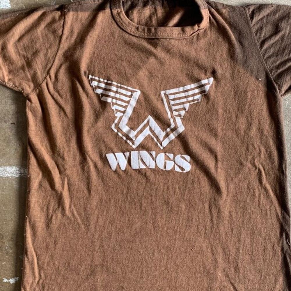 VTG Paul McCartney with WINGS band brown T-shirt Unisex All sizes JJ5885 Unisex T-Shirt