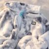 Thick Lambswool Warm Tie-dye Fashionable Loose Jacket for Women