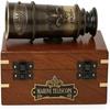 38.1 Cm 1920 Marine Telescope  Brass Spyglass with Wooden Box   Nautical Telescope  Pirate Explorer Collectible Sailing Décor