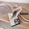 Crossbody Leather Wallet Cards Solt Case For iPhone 16 Pro Max 15 Plus 14 13 12 11 Long Lanyard Bag Pocket Lichee Pattern Cover