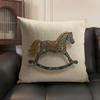 Artistic Retro Floral Cushion Cover Natural Linen Organic Fabric DoubleSided Printing Sofa Home Decor Breathable