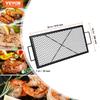 VEVOR X-Marks Fire Pit Grill Grate, Rectangle Cooking Grate, Heavy Duty Steel Campfire BBQ Grill Grid with Handle & Support X Wire