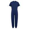 Unisex Kids Adaptive Clothing Jumpsuit Round Neck Short Sleeve Design Back Invisible Zipper Solid Color Full Body Outfit