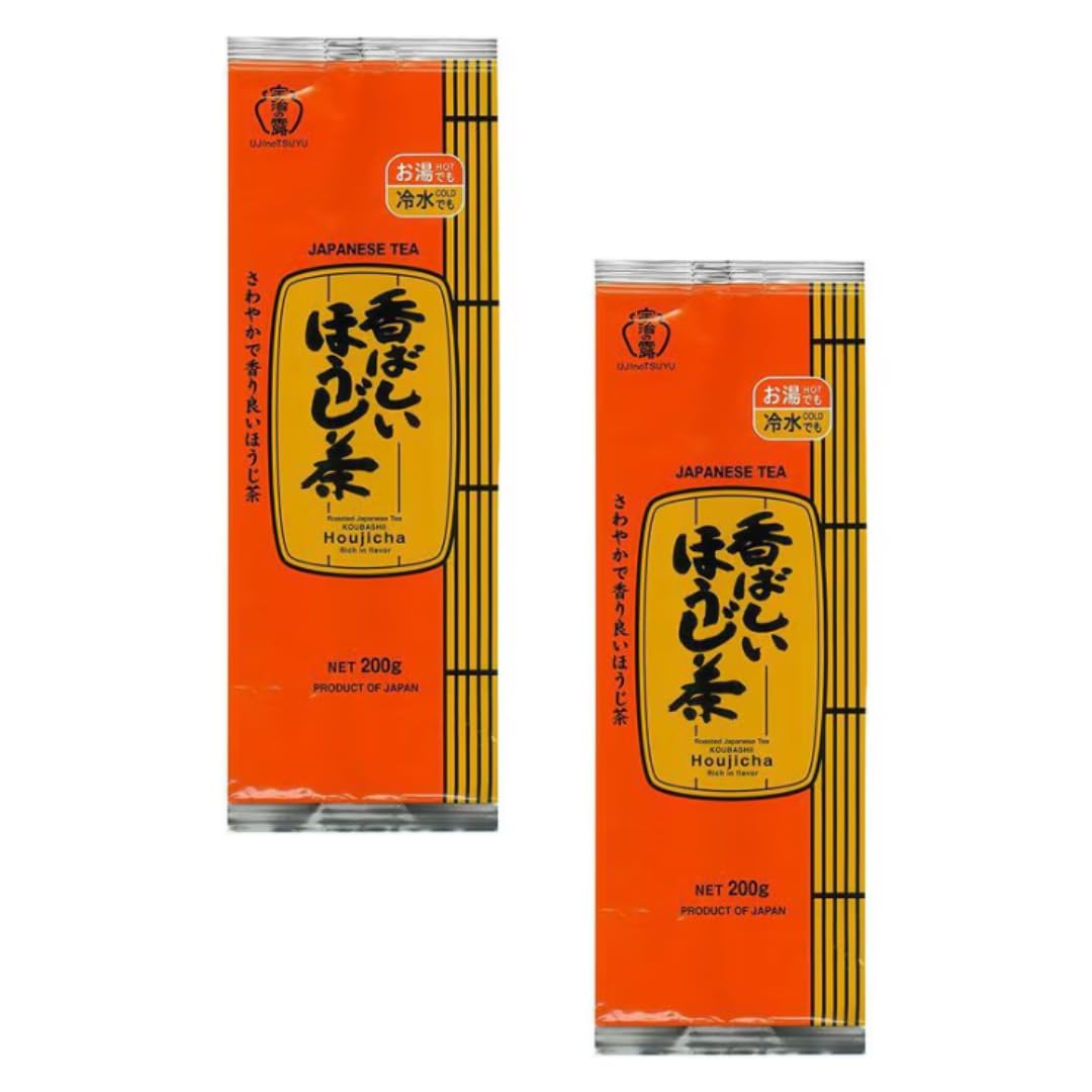 Capacity Uji no Tsuyu Fragrant Roasted Green Tea 200g x 2 Bags Set Kyoto Uji Roasted Green Tea Japanese Commercial Cold Brew Highly Fragrant Roasted