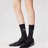 Cute Bowknot Pattern Long Calf Length Socks for Women and Girls Breathable Mesh Ribbed Student Cotton Stockings Hosiery