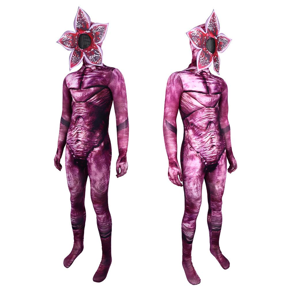 5 Horror Cannibal Flower Cosplay Costume Stranger Things Demon King onesie party tights