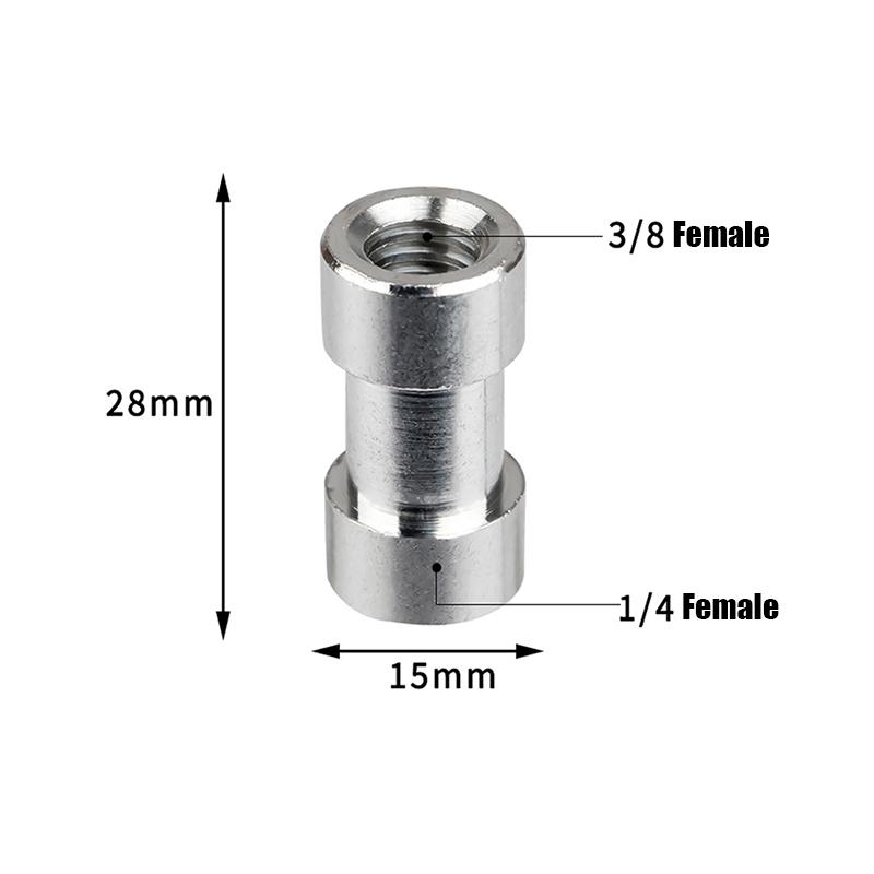 1/4" to 3/8" Screw Adapter Converter Threaded Spigot Mount for GoPro Action Camera Flash Tripod Monopod Light Stand Microphone