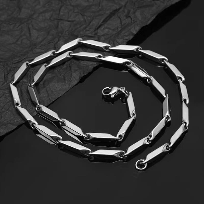Trendy Stainless Steel Sunflower Seed Chain Hip Hop Unisex Necklace