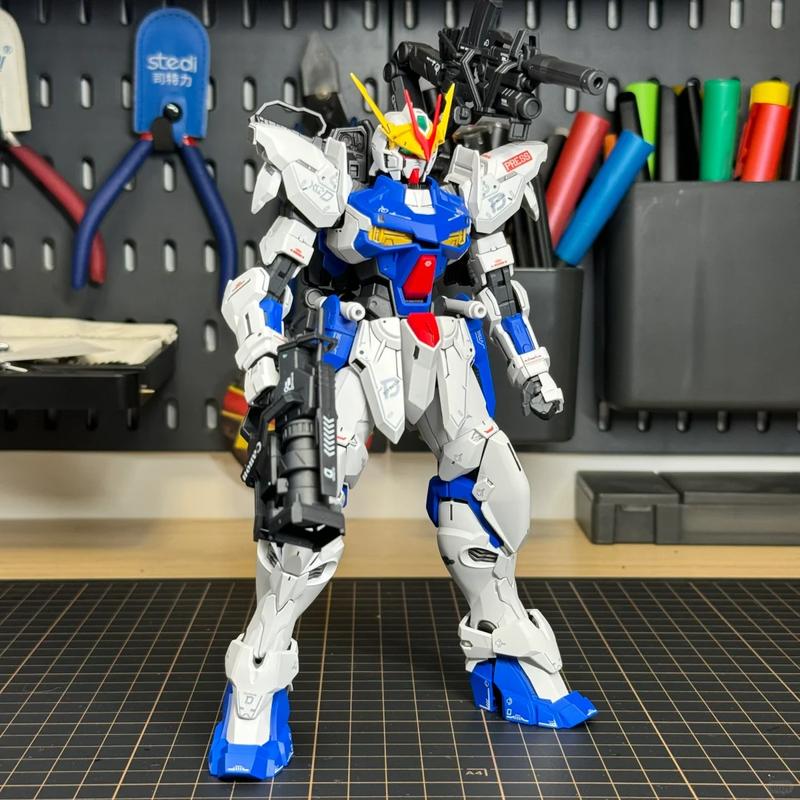 MG 1/100 White Testament Assembly Model Kit Action Figures Boys Puzzle Toys Desktop Ornament Doll Collectible Gift Water Sticker