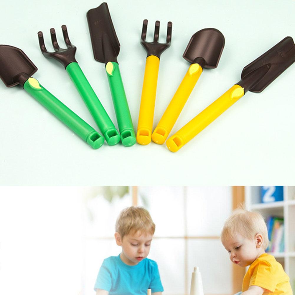 3PCS Gardening Tool Set Spade Shovel Rake for Home Gardening Kids Safety Toy