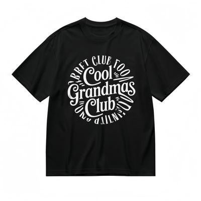Herrenmode Bequemes Klassisches T-Shirt Retro-Schriftart Großeltern-Club Design T-Shirt