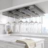 Non-drilled Installation Stemware Organizer Upside-down Rack Hanging Cup Holder  Dining Room