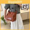 Schicke PU-Ledertasche 2024 Trendiger Streetstyle Geräumige Umhängetasche für Damen