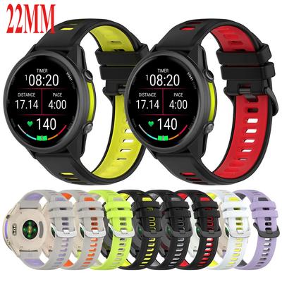 22mm Replacement Watchband For Garmin Forerunner 970 965 955 Solar Wristband Sport Silicone Watch StrapBracelet Accessories