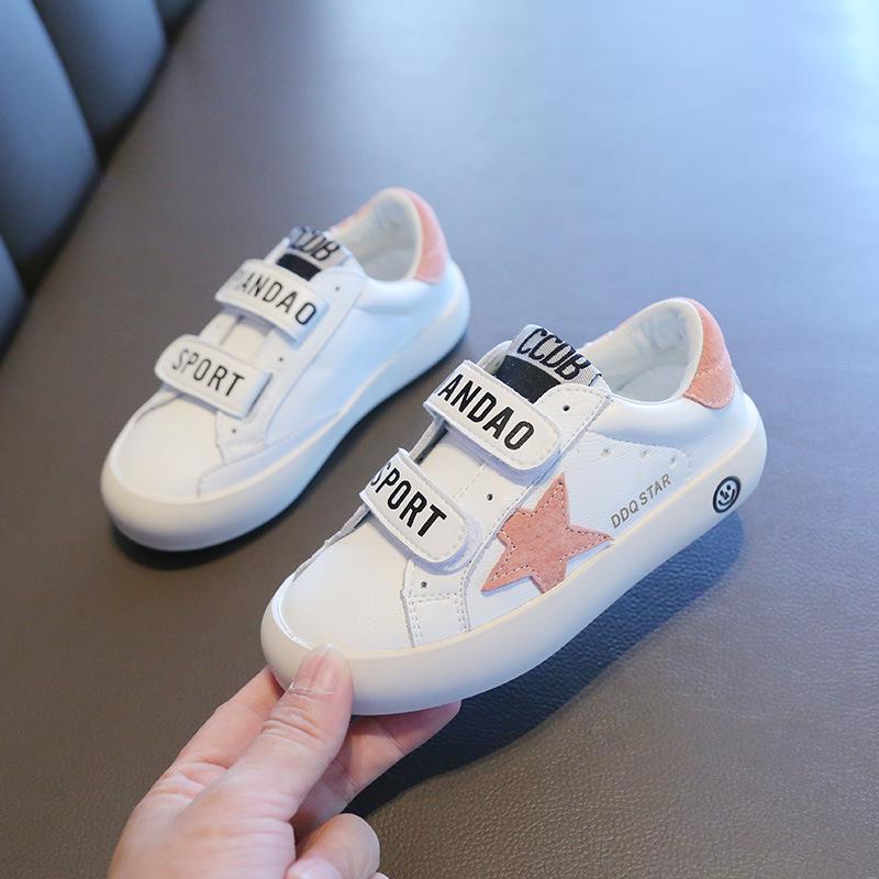 Small White Shoes Autumn New Girls Dirty Shoes Casual Shoes Stars Breathable Boy Board Shoes Sneakers Comfortable  Daily Kids