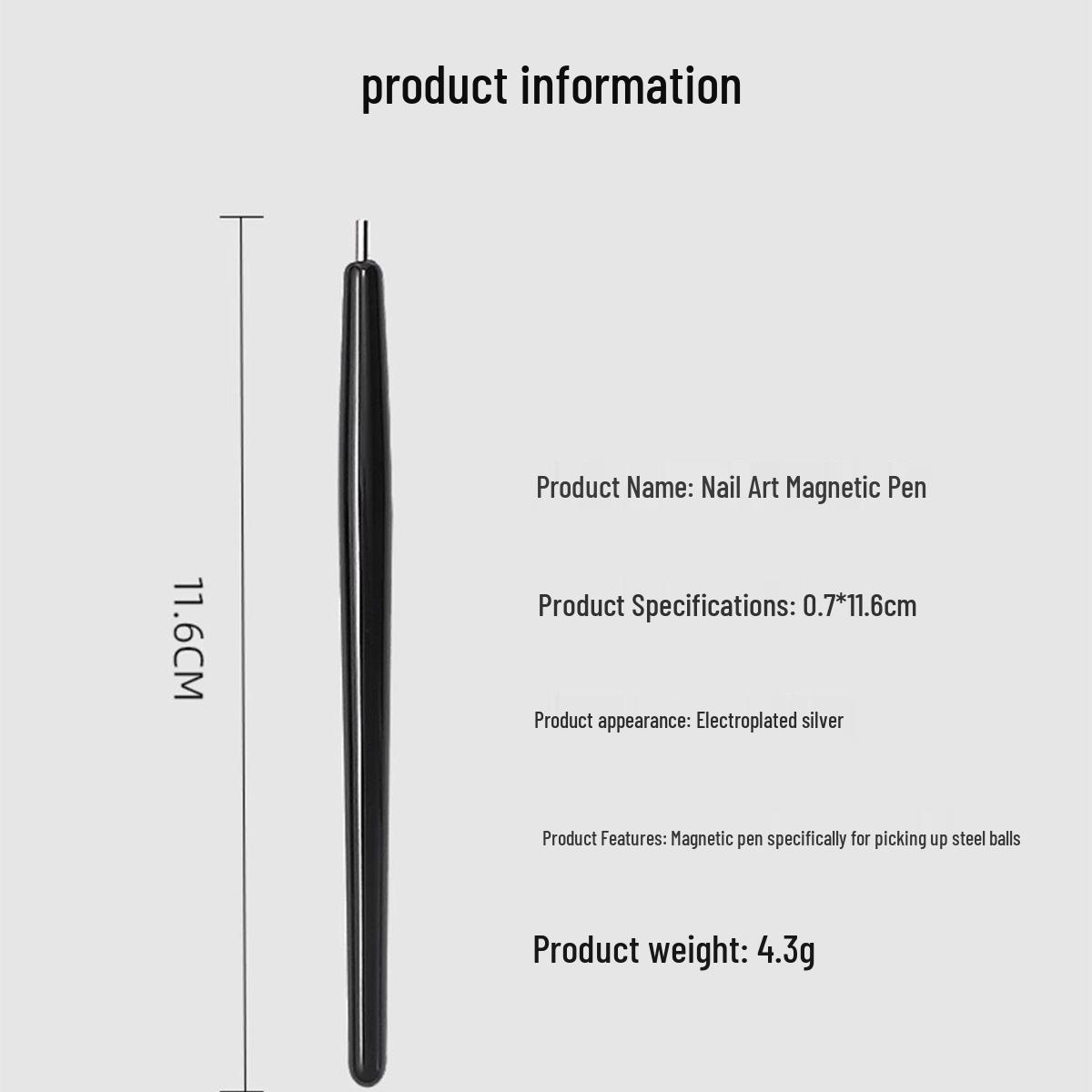 Double-Ended Cat Eye Gel Magnet Tool with Steel Ball Suction
