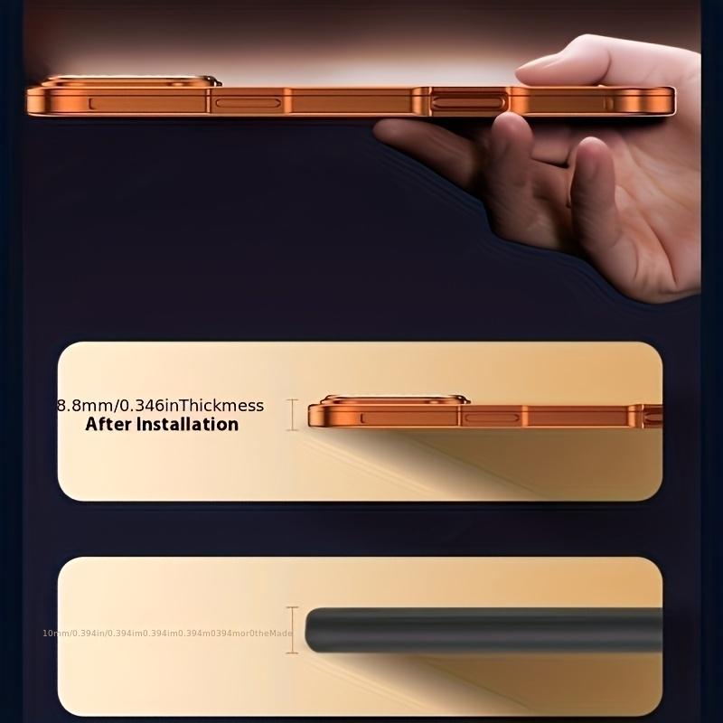 For Iphone 17 Pro Max Phone Case Aviation Aluminum Alloy Frame Threaded Lens Matte Backplate Ultra-thin Anti Drop Back Cover