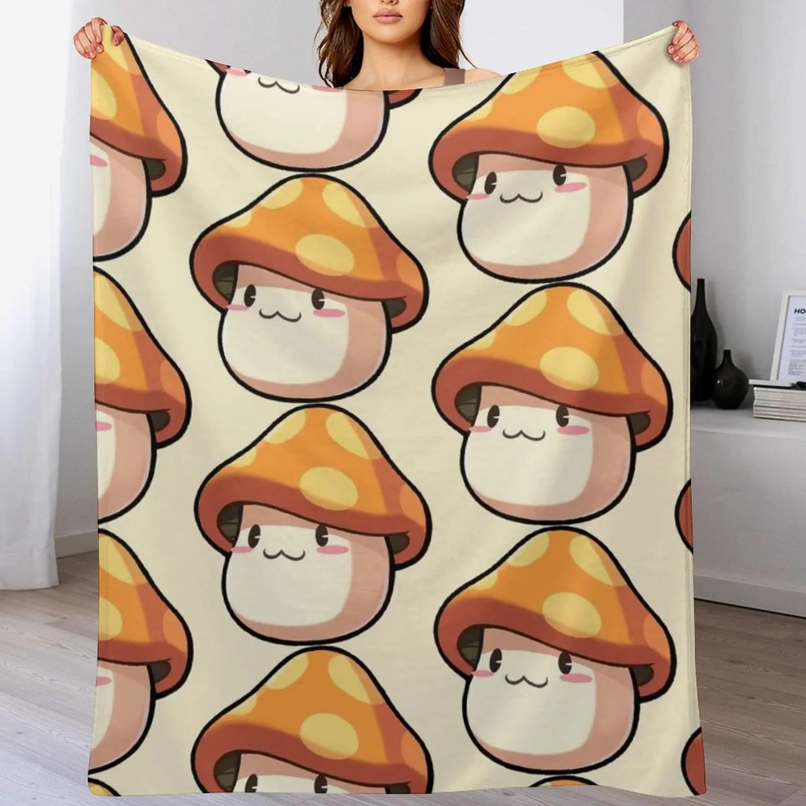 

Maplestory M Mushroom cream background Throw Blanket Stylish Decor Blanket Gift for Friends Roommate 102x76cm(40x30in)