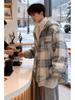Melaleuca Men's Winter Hooded Plaid Plush Jacket - Trendy, High-End, Velvet, Handsome Coco Style