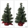 Tabletop Ornament Miniature Christmas Tree with Burlap Base Elegant Small Pine Tree Holiday Season Party Decoration