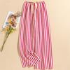 Women's Casual Fashion Sleep Pants Striped Loungewear Pants Wearable As Outerwear High-Waisted Pants
