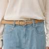 [11th]BAENGNOKDAM Leather belt (Ivory/Burgundy/Navy/Beige/Black/Brown/Chocolate)