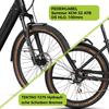 Bicicleta Elétrica DERUIZ Preta SUV 27.5" Bicicleta Elétrica MTB para Adultos, Motor 250W, Bateria 48v 13.4Ah, Freios a Disco Hidráulicos Até 161km